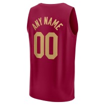 Men's Cleveland Cavaliers Fanatics Wine Fast Break Custom Jersey