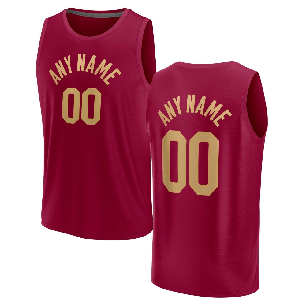 Men's Cleveland Cavaliers Fanatics Wine Fast Break Custom Jersey