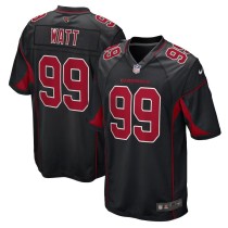 Men's Arizona Cardinals J.J. Watt Number 99 Nike Black 2nd Alternate Game Jersey