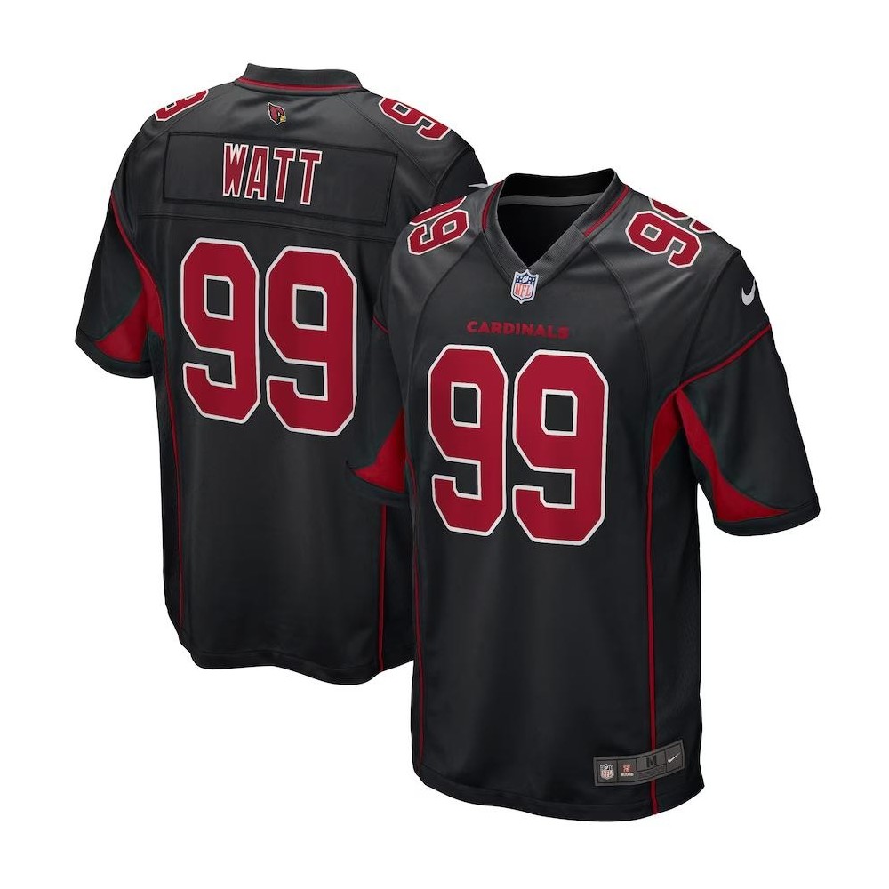 Men's Arizona Cardinals J.J. Watt Number 99 Nike Black 2nd Alternate Game Jersey