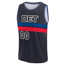 Men's Detroit Pistons Fanatics Charcoal Fast Break Custom Jersey