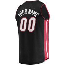 Men's Miami Heat Fanatics Black Fast Break Custom Replica Jersey