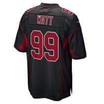 Men's Arizona Cardinals J.J. Watt Number 99 Nike Black 2nd Alternate Game Jersey