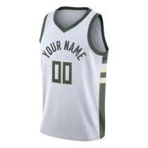 Men's Milwaukee Bucks Nike White Swingman Custom Jersey