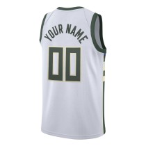 Men's Milwaukee Bucks Nike White Swingman Custom Jersey