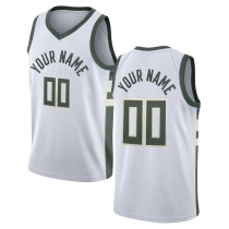 Men's Milwaukee Bucks Nike White Swingman Custom Jersey