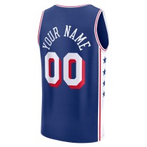 Men's Philadelphia 76ers Fanatics Blue Custom Fast Break Jersey