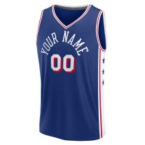 Men's Philadelphia 76ers Fanatics Blue Custom Fast Break Jersey