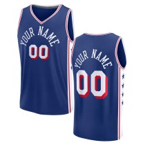 Men's Philadelphia 76ers Fanatics Blue Custom Fast Break Jersey