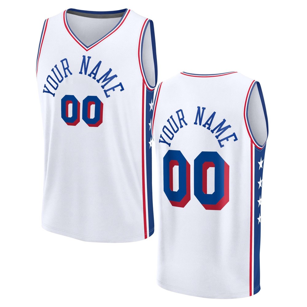 Men's Philadelphia 76ers Fanatics White Custom Fast Break Jersey