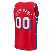 Men's Philadelphia 76ers Fanatics Red Fast Break Custom Jersey