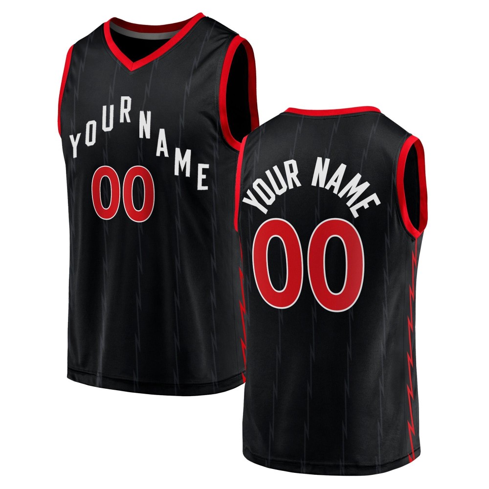 Men's Toronto Raptors Fanatics Black Fast Break Replica Custom Jersey