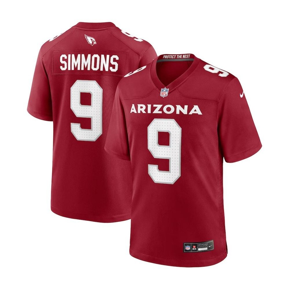 Men's Arizona Cardinals Isaiah Simmons Number 9 Nike Cardinal Game Player Jersey