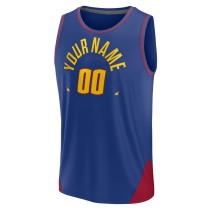 Men's Denver Nuggets Fanatics Blue 202223 Fast Break Custom Replica Jersey