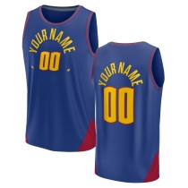 Men's Denver Nuggets Fanatics Blue 202223 Fast Break Custom Replica Jersey