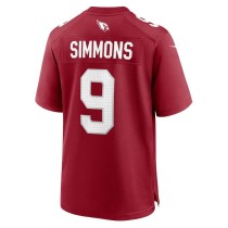 Men's Arizona Cardinals Isaiah Simmons Number 9 Nike Cardinal Game Player Jersey