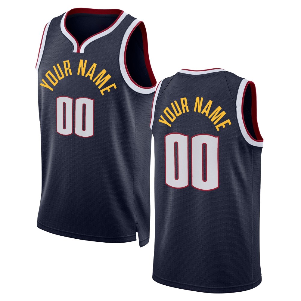 Men's Denver Nuggets Navy 202122 Diamond Swingman Custom Jersey