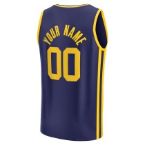 Men's Golden State Warriors Fanatics Navy Fast Break Replica Custom Jersey