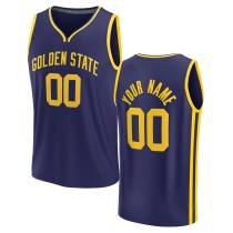 Men's Golden State Warriors Fanatics Navy Fast Break Replica Custom Jersey