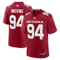 Men's Arizona Cardinals Carlos Watkins Number 94 Nike Cardinal Game Player Jersey