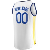 Men's Golden State Warriors Fanatics White Fast Break Custom Replica Jersey