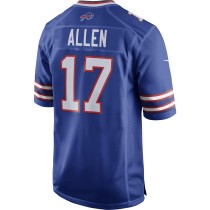 Men's Buffalo Bills Josh Allen Number 17 Nike Royal Team Game Player Jersey