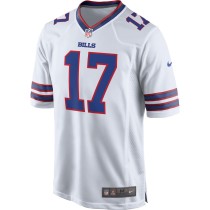 Men's Buffalo Bills Josh Allen Number 17 Nike White Game Player Jersey