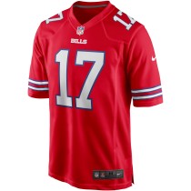 Men's Buffalo Bills Josh Allen  Number 17 Nike Red Alternate Game Player Jersey