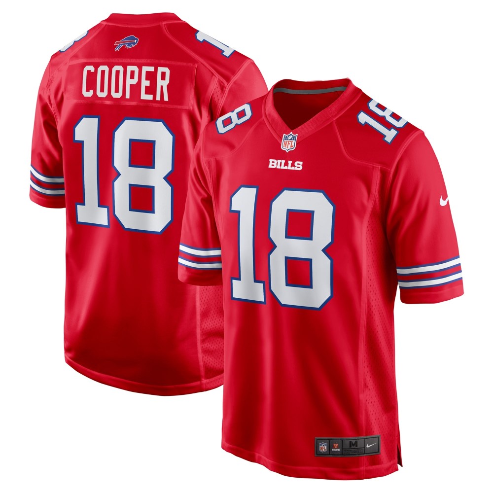 Men's Buffalo Bills Amari Cooper Number 18 Nike Red 2nd Alternate Game Jersey