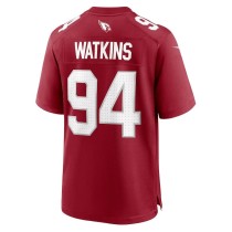 Men's Arizona Cardinals Carlos Watkins Number 94 Nike Cardinal Game Player Jersey