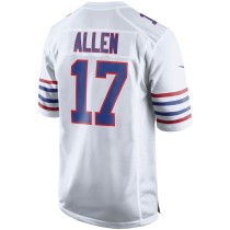 Men's Buffalo Bills Josh Allen Number 17 Nike White Alternate Game Player Jersey