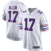 Men's Buffalo Bills Josh Allen Number 17 Nike White Alternate Game Player Jersey