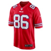 Men's Buffalo Bills Dalton Kincaid Number 86 Nike Red Alternate Game Jersey