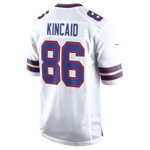 Men's Buffalo Bills Dalton Kincaid Number 86 Nike White Game Jersey