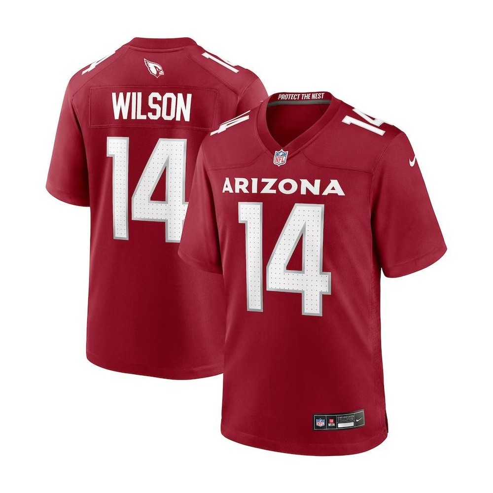 Men's Arizona Cardinals Michael Wilson Number 14 Nike Cardinal Team Game Jersey