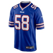 Men's Buffalo Bills Matt Milano Number 58 Nike Royal Game Player Jersey