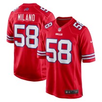 Men's Buffalo Bills Matt Milano Number 58  Nike Red Alternate Game Jersey