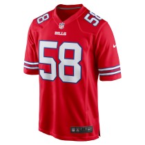 Men's Buffalo Bills Matt Milano Number 58  Nike Red Alternate Game Jersey