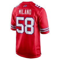 Men's Buffalo Bills Matt Milano Number 58  Nike Red Alternate Game Jersey