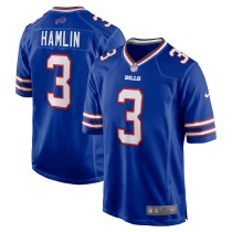 Men's Buffalo Bills Damar Hamlin Number 3 Nike Royal Home Game Player Jersey