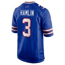 Men's Buffalo Bills Damar Hamlin Number 3 Nike Royal Home Game Player Jersey