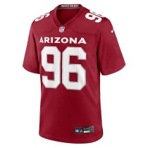 Men's Arizona Cardinals Eric Banks Number 96 Nike Cardinal Game Jersey