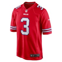 Men's Buffalo Bills Damar Hamlin Number 3  Nike Red Alternate Game Jersey