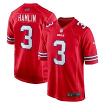 Men's Buffalo Bills Damar Hamlin Number 3  Nike Red Alternate Game Jersey