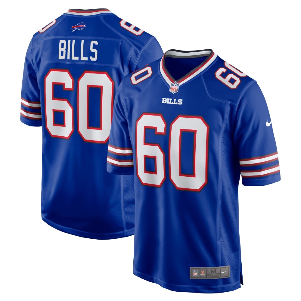 Men's Buffalo Bills Keaton Bills Number 60 Nike Royal Game Jersey