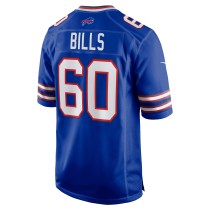 Men's Buffalo Bills Keaton Bills Number 60 Nike Royal Game Jersey