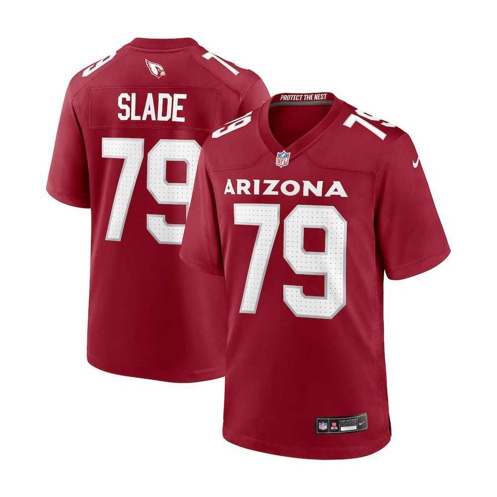 Men's Arizona Cardinals Jacob Slade Number 79 Nike Cardinal Game Jersey