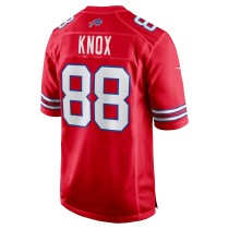 Men's Buffalo Bills Dawson Knox Number 88 Nike Red Alternate Game Jersey