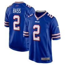 Men's Buffalo Bills Tyler Bass Number 2 Nike Royal Game Player Jersey