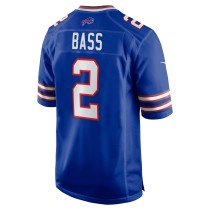 Men's Buffalo Bills Tyler Bass Number 2 Nike Royal Game Player Jersey